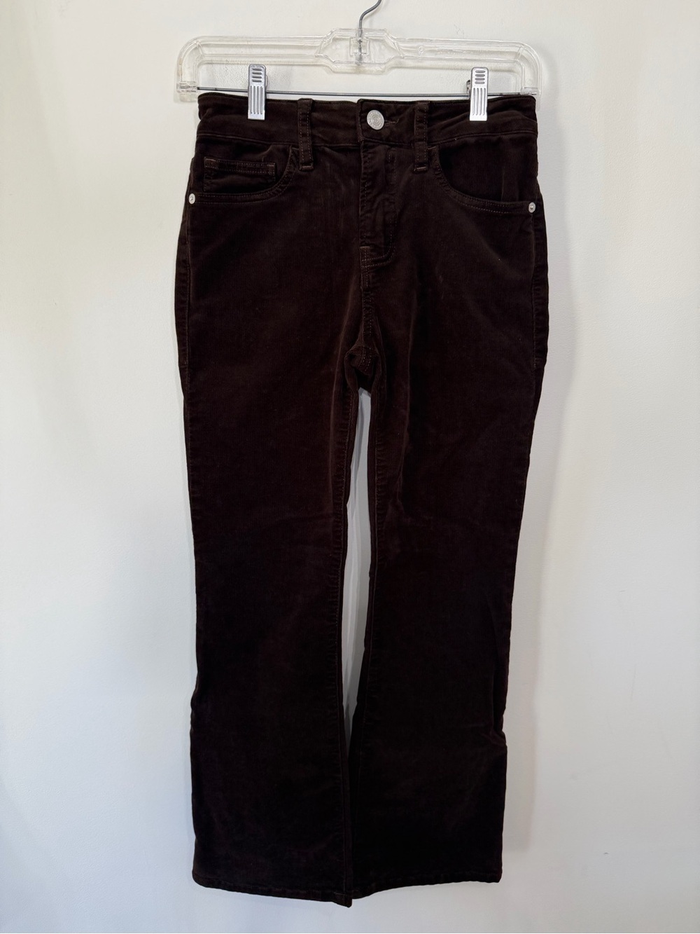 Frame Jeans Le Crop Mini Boot Espresso Brown Corduroy Pants Cotton Women’s 25 - Picture 2 of 10